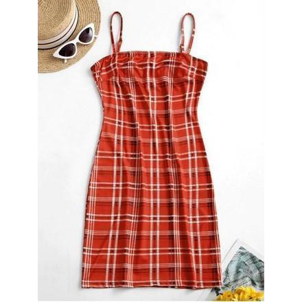 Cami Plaid Bodycon Dress